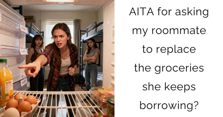 AITA for asking my roommate to replace the groceries she keeps borrowing?