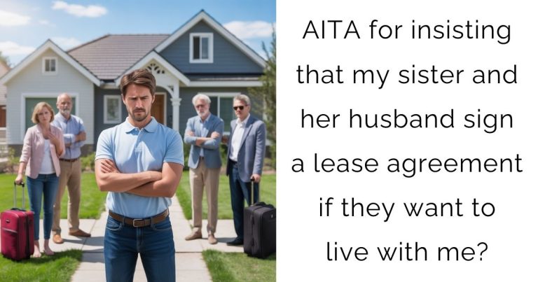 AITA for insisting that my sister and her husband sign a lease agreement if they want to live with me?