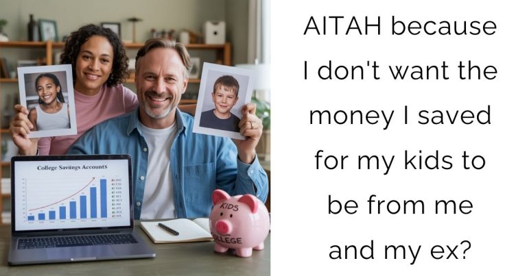 AITAH because I don’t want the money I saved for my kids to be from me and my ex?
