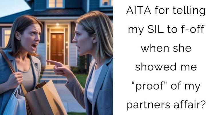 AITA for telling my SIL to f-off when she showed me “proof” of my partners affair?