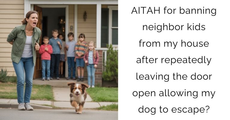 AITAH for banning neighbor kids from my house after repeatedly leaving the door open allowing my dog to escape?