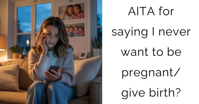 AITA for saying I never want to be pregnant/give birth?