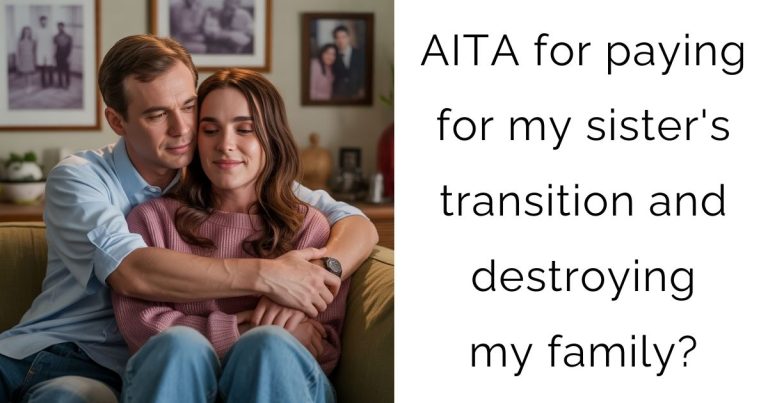 AITA for paying for my sister’s transition and destroying my family?