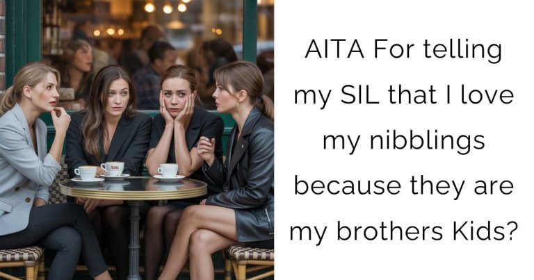 AITA For telling my SIL that I love my nibblings because they are my brothers Kids?
