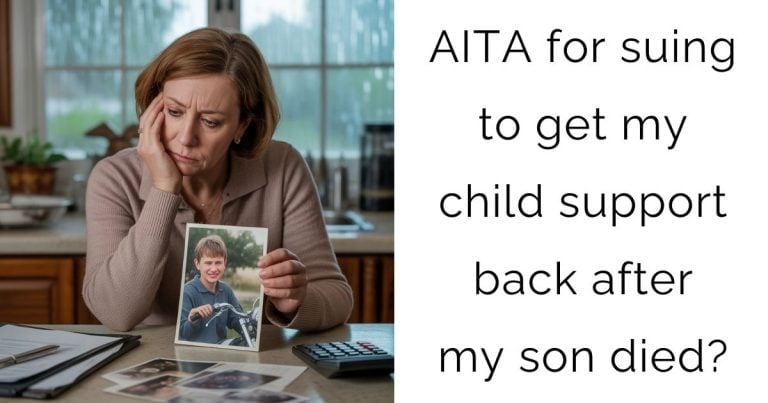 AITA for suing to get my child support back after my son died?
