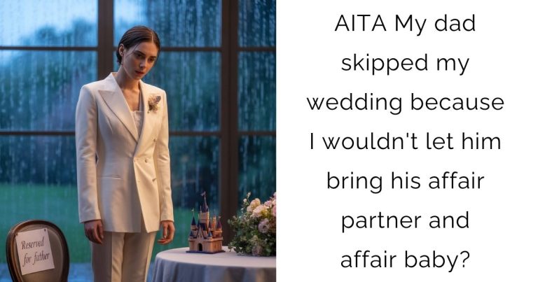 AITA My dad skipped my wedding because I wouldn’t let him bring his affair partner and affair baby?