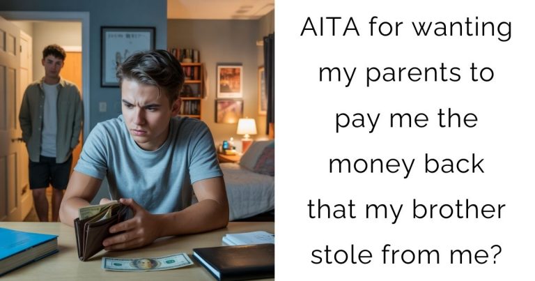 AITA for wanting my parents to pay me the money back that my brother stole from me?