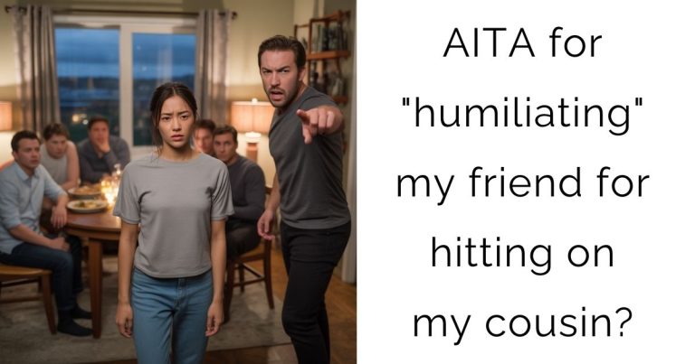 AITA for “humiliating” my friend for hitting on my cousin?