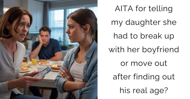 AITA for telling my daughter she had to break up with her boyfriend or move out after finding out his real age?