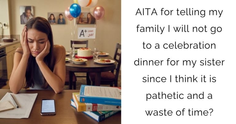 AITA for telling my family I will not go to a celebration dinner for my sister since I think it is pathetic and a waste of time?