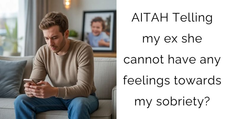 AITAH Telling my ex she cannot have any feelings towards my sobriety?