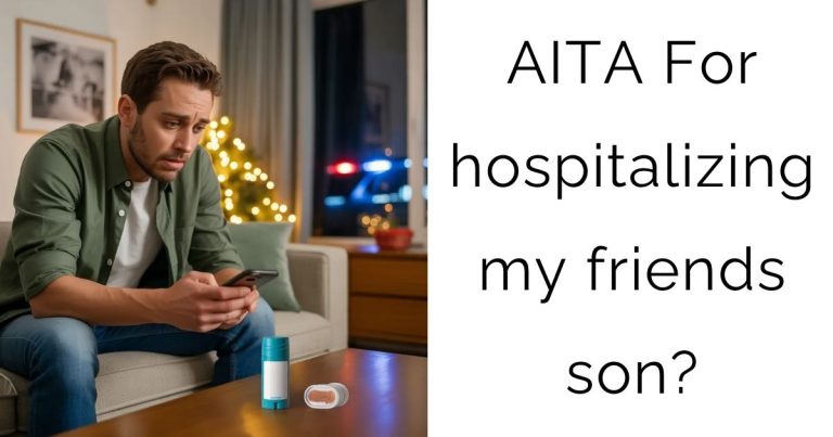 AITA For hospitalizing my friends son?