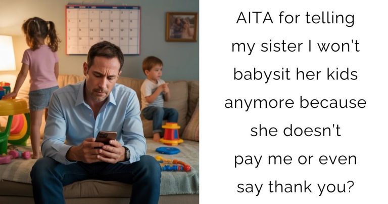 AITA for telling my sister I won’t babysit her kids anymore because she doesn’t pay me or even say thank you?