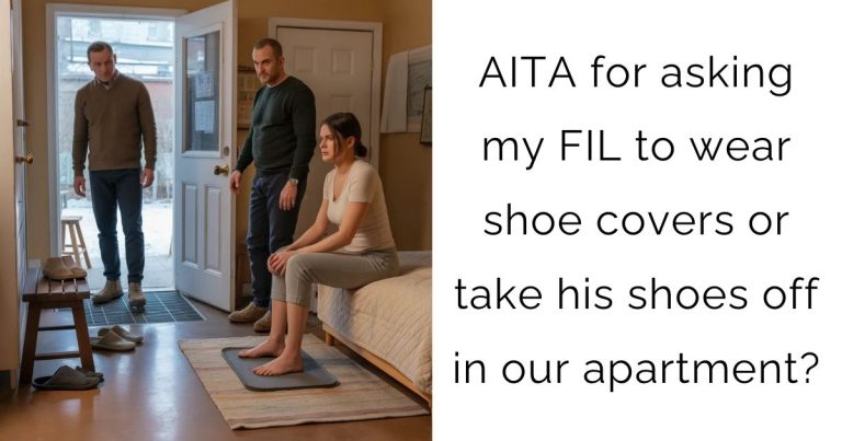 AITA for asking my FIL to wear shoe covers or take his shoes off in our apartment?