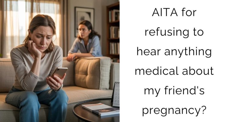 AITA for refusing to hear anything medical about my friend’s pregnancy?