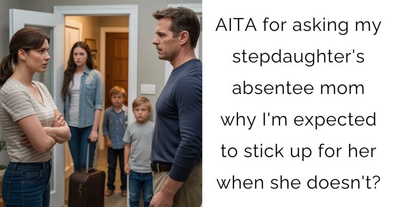 AITA for asking my stepdaughter’s absentee mom why I’m expected to stick up for her when she doesn’t?