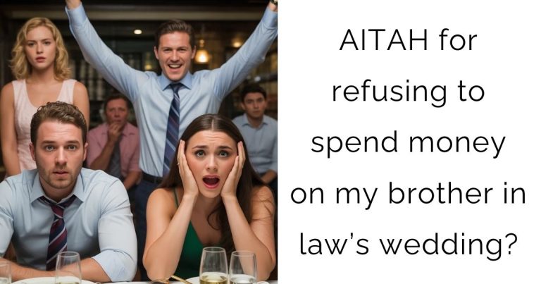 AITAH for refusing to spend money on my brother in law’s wedding?