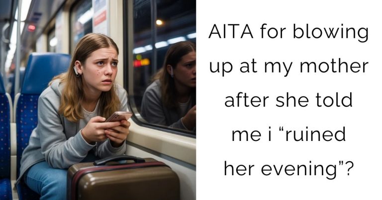 AITA for blowing up at my mother after she told me i “ruined her evening”?