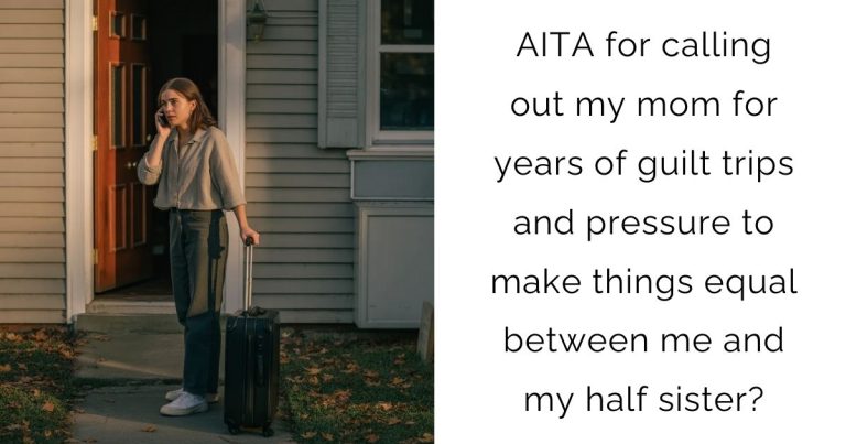 AITA for calling out my mom for years of guilt trips and pressure to make things equal between me and my half sister?