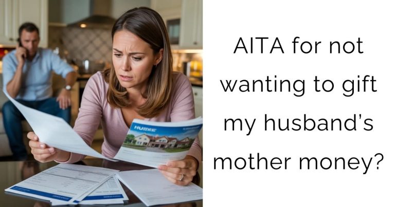 AITA for not wanting to gift my husband’s mother money?