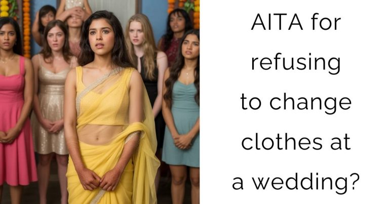 AITA for refusing to change clothes at a wedding?