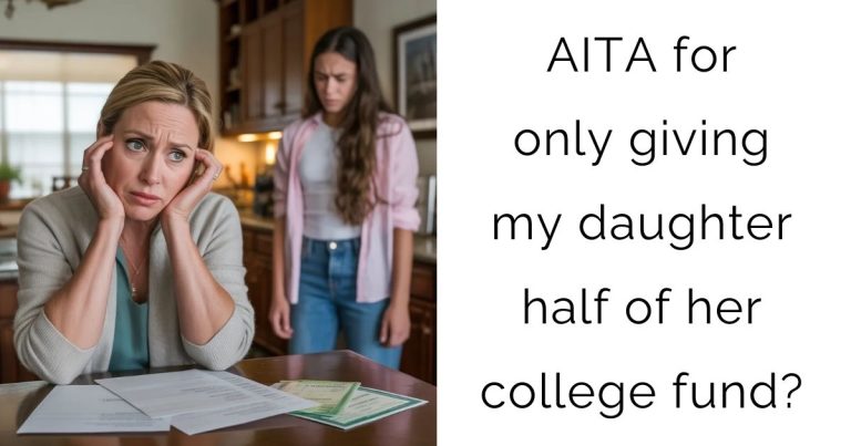 AITA for only giving my daughter half of her college fund?