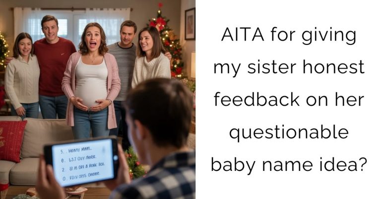 AITA for giving my sister honest feedback on her questionable baby name idea?
