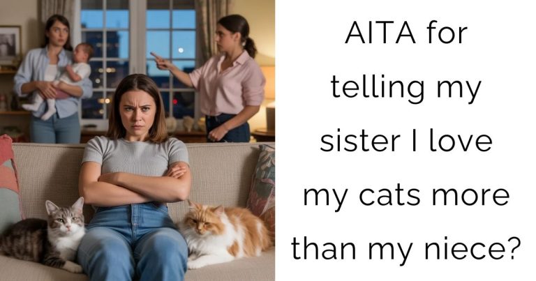 AITA for telling my sister I love my cats more than my niece?