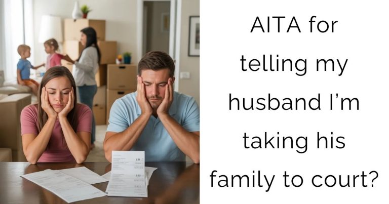 AITA for telling my husband I’m taking his family to court?