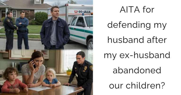 AITA for defending my husband after my ex-husband abandoned our children?