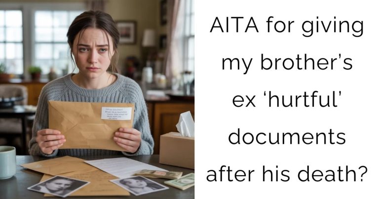 AITA for giving my brother’s ex ‘hurtful’ documents after his death?