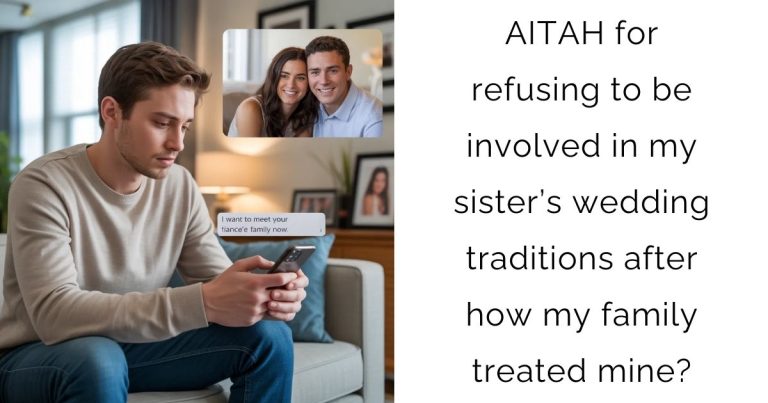AITAH for refusing to be involved in my sister’s wedding traditions after how my family treated mine?