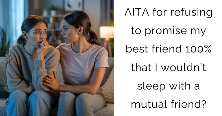 AITA for refusing to promise my best friend 100% that I wouldn’t sleep with a mutual friend?