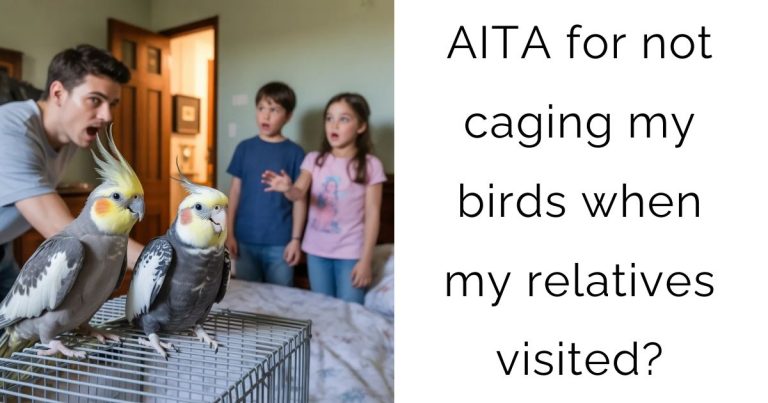 AITA for not caging my birds when my relatives visited?