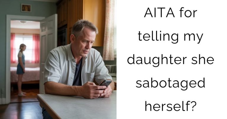 AITA for telling my daughter she sabotaged herself?