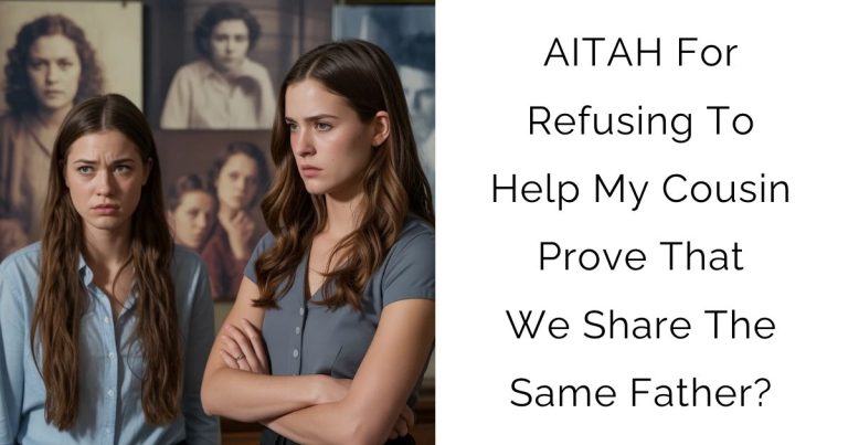 AITAH For Refusing To Help My Cousin Prove That We Share The Same Father?