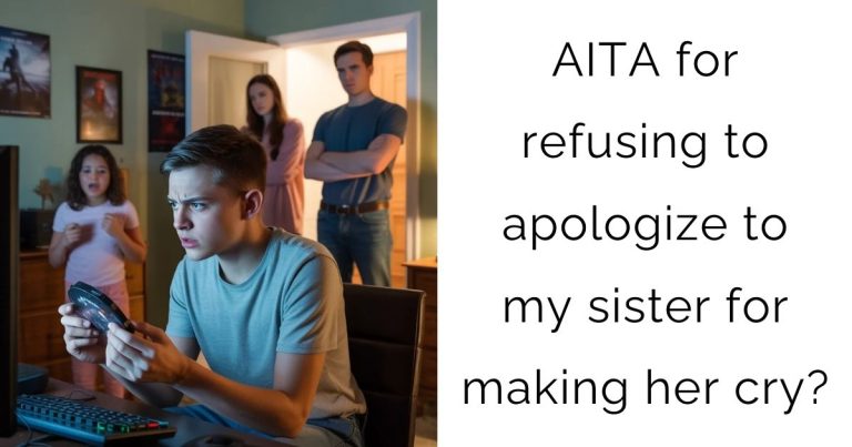 AITA for refusing to apologize to my sister for making her cry?