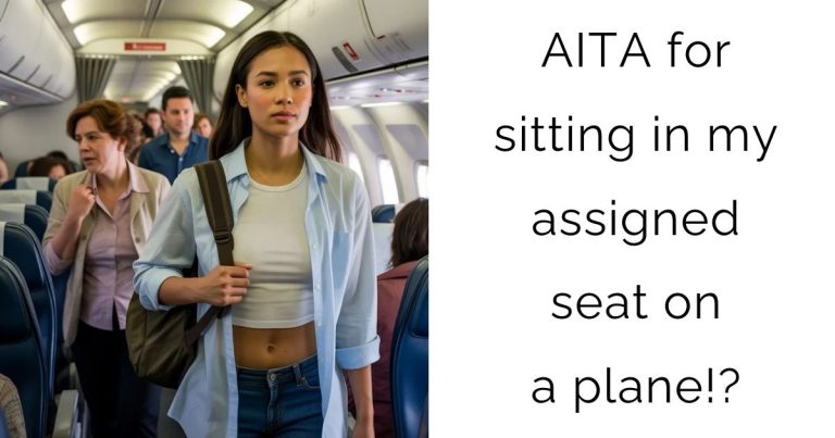 AITA for sitting in my assigned seat on a plane!?