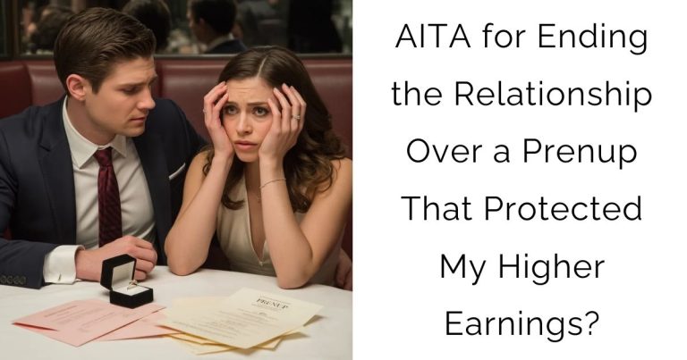 AITA for Ending the Relationship Over a Prenup That Protected My Higher Earnings?
