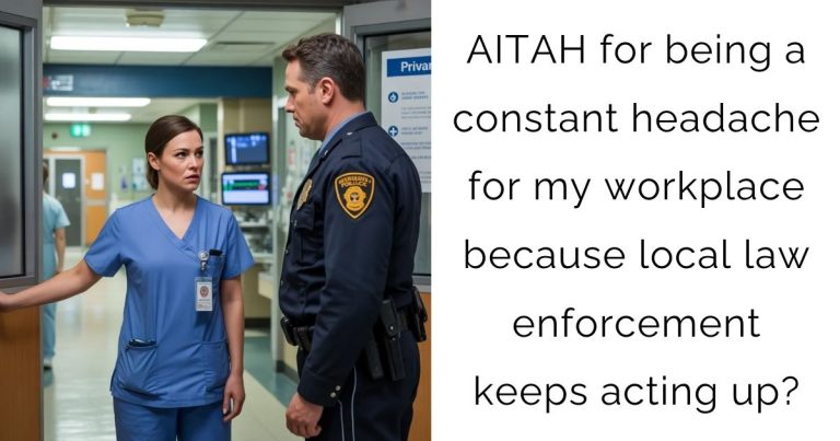 AITAH for being a constant headache for my workplace because local law enforcement keeps acting up?