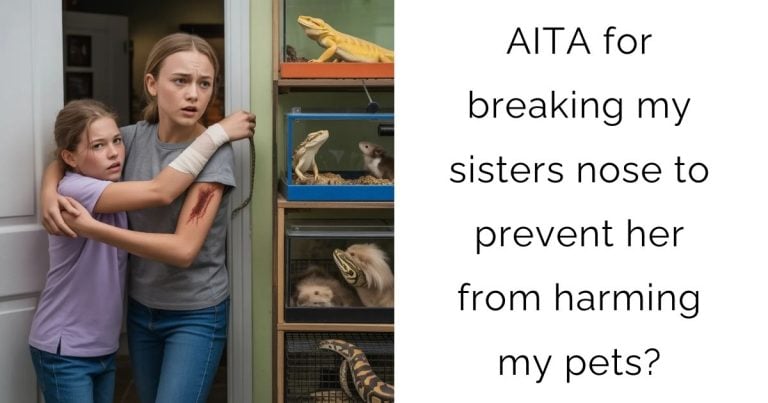 AITA for breaking my sisters nose to prevent her from harming my pets?