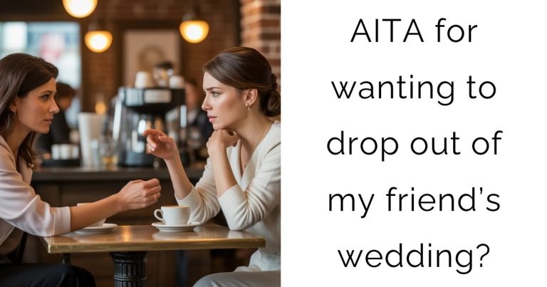 AITA for wanting to drop out of my friend’s wedding?