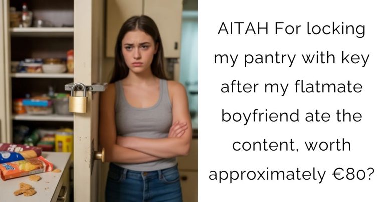 AITAH For locking my pantry with key after my flatmate boyfriend ate the content, worth approximately €80?