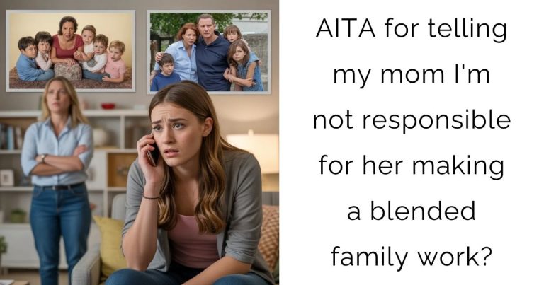 AITA for telling my mom I’m not responsible for her making a blended family work?