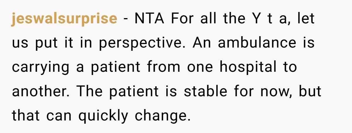 jeswalsurprise − NTA For all the Y t a, let us put it in perspective. An ambulance is carrying a patient from one hospital to another. The patient is stable...