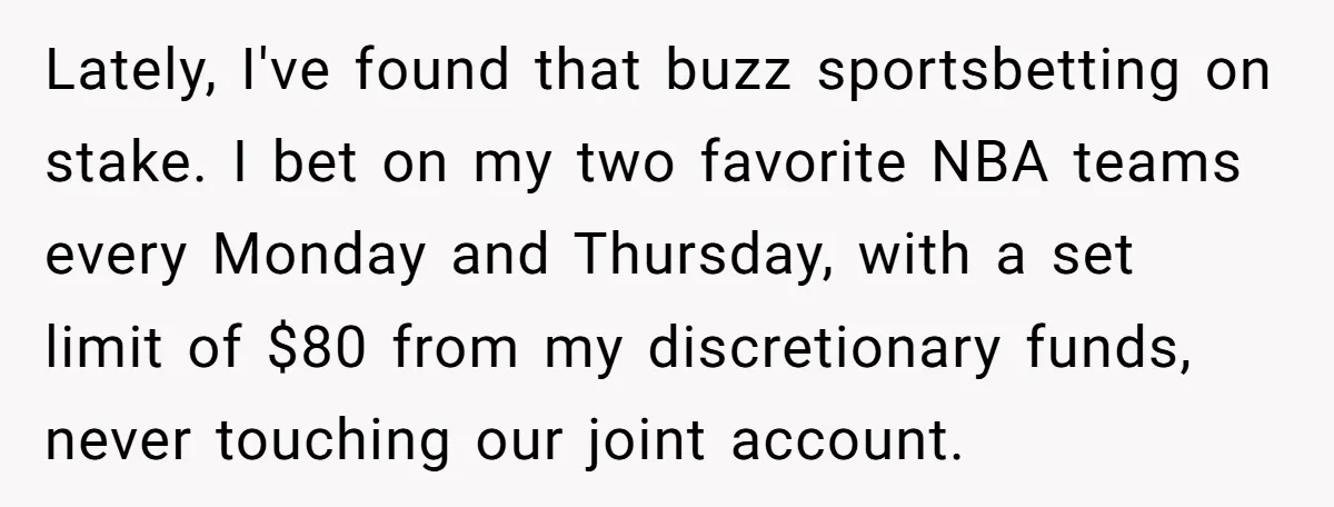 Lately, I've found that buzz sportsbetting on stake. I bet on my two favorite NBA teams every Monday and Thursday, with a set limit of $80 from my discretionary funds,...