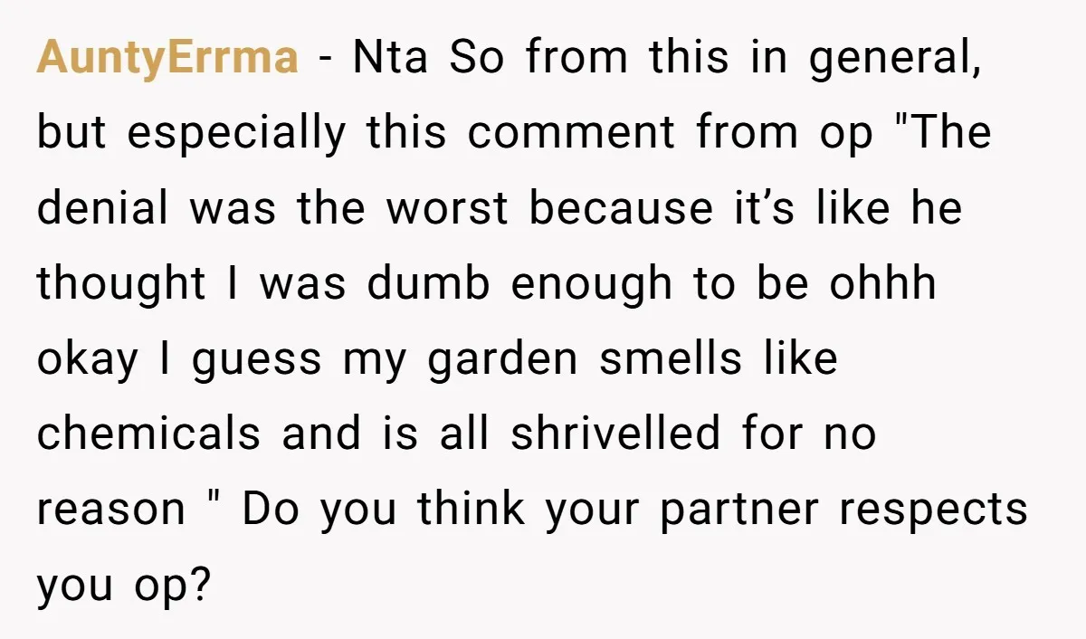 AuntyErrma − Nta So from this in general, but especially this comment from op "The denial was the worst because it’s like he thought I was dumb enough to be...