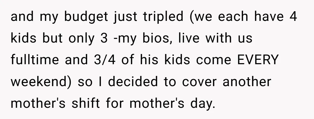 and my budget just tripled (we each have 4 kids but only 3 -my bios, live with us fulltime and 3/4 of his kids come EVERY weekend) so I decided...