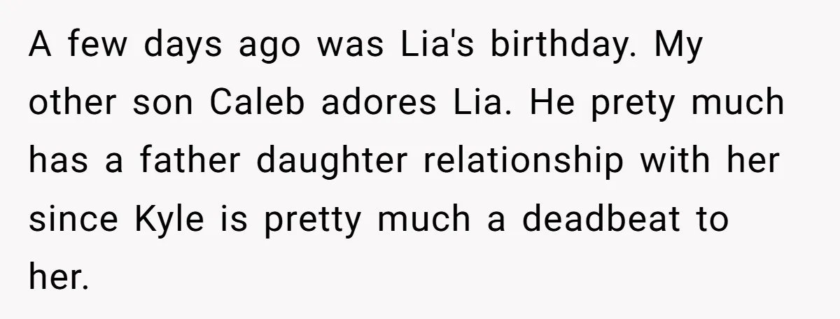 A few days ago was Lia's birthday. My other son Caleb adores Lia. He prety much has a father daughter relationship with her since Kyle is pretty much a deadbeat...