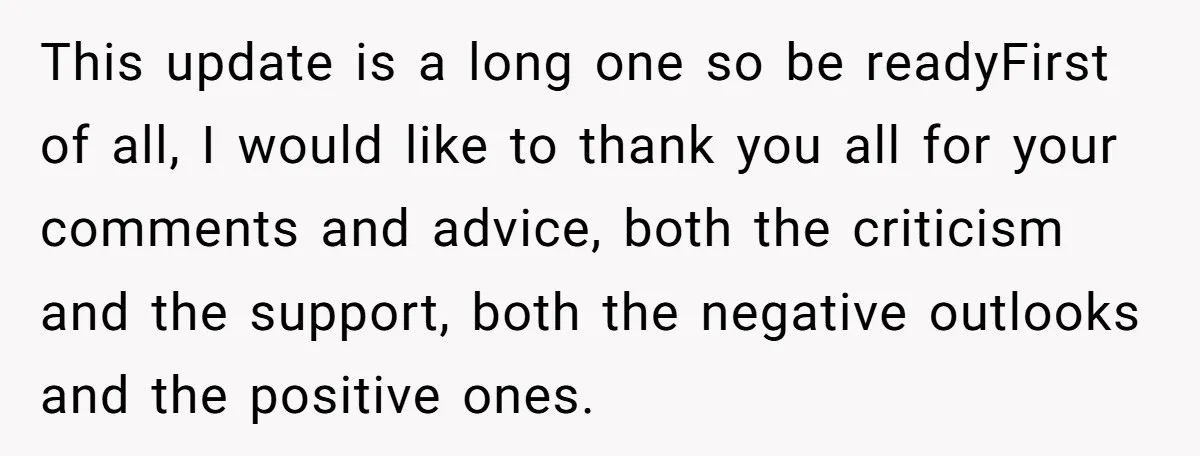 This update is a long one so be readyFirst of all, I would like to thank you all for your comments and advice, both the criticism and the support, both...
